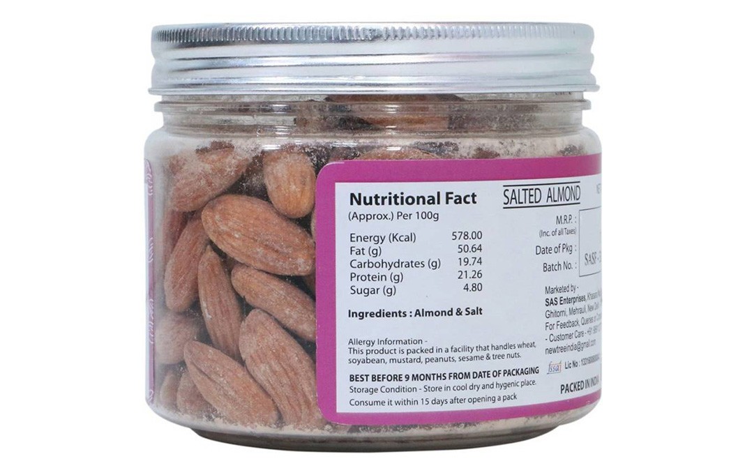 New Tree Salted Almond    Jar  200 grams